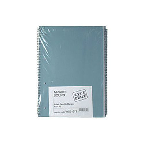 BLUE BOUND A4 SPIRAL PAD 80 LEAF (PACK OF 12) WX01072