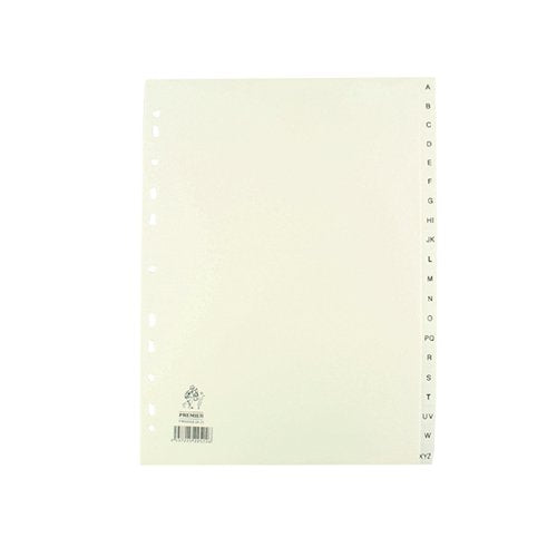 A4 WHITE A-Z POLYPROPYLENE INDEX WX01351
