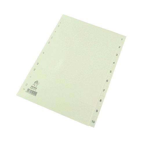 A4 WHITE 1-10 POLYPROPYLENE WX01353