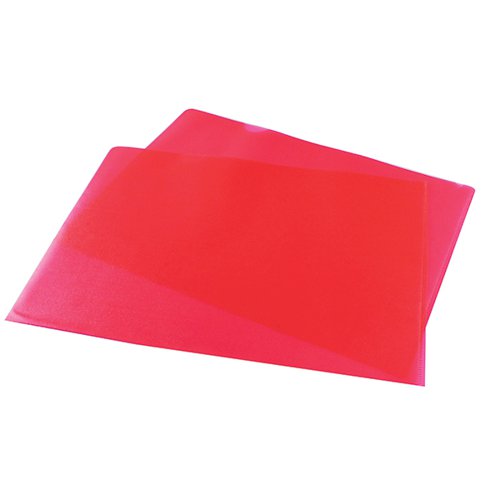 RED CUT FLUSH FOLDERS (PACK OF 100) WX01485