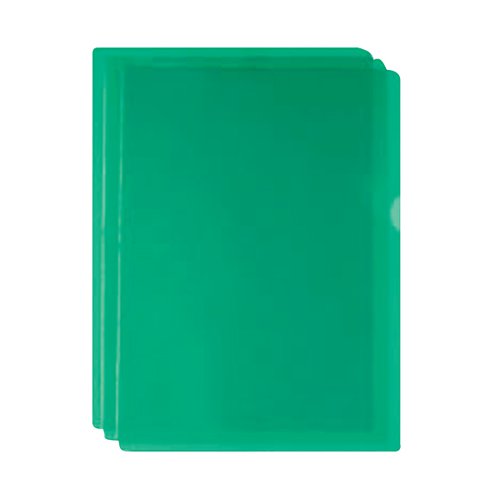 GREEN CUT FLUSH FOLDERS (PACK OF 100) WX01488