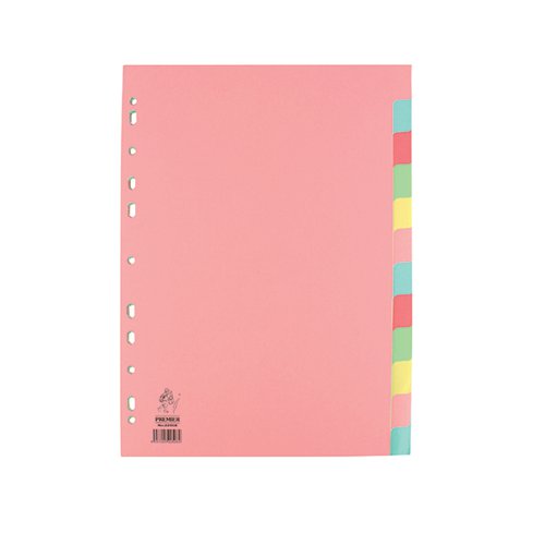 A4 MANILLA DIVIDER 12-PART PINK WITH ASSORTED TABS WX01515