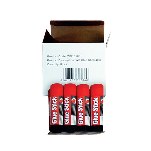 LARGE SOLVENT FREE GLUE STICK 40G (8 PACK) WX10506
