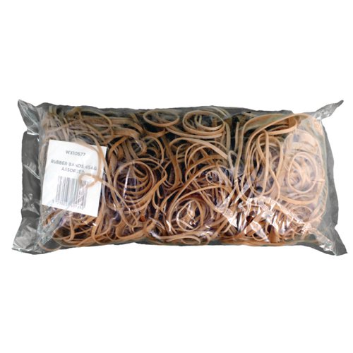 ASSORTED SIZE RUBBER BANDS 454G (DESIGNED TO BE USED OVER AN