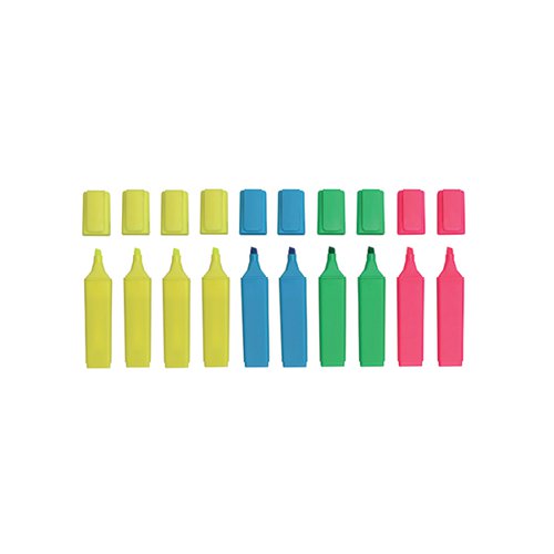 HI-GLO HIGHLIGHTER CHISEL TIP ASSORTED (PACK OF 10) 8440PK10