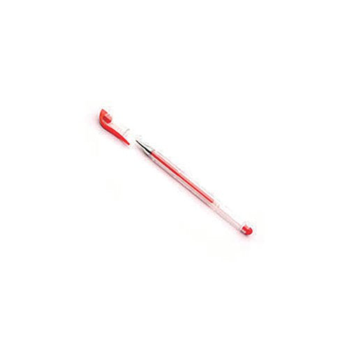 RED GEL PENS TRANSPARENT BARREL MEDIUM TIP (PACK OF 10) WX21
