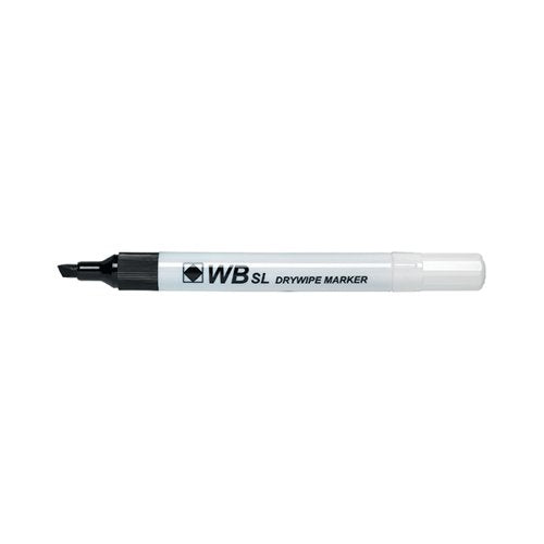 BLACK WHITEBOARD MARKERS CHISEL TIP (PACK OF 10) WX26035