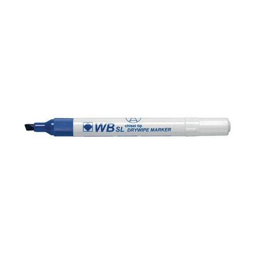 BLUE WHITEBOARD MARKERS CHISEL TIP (PACK OF 10) WX26036