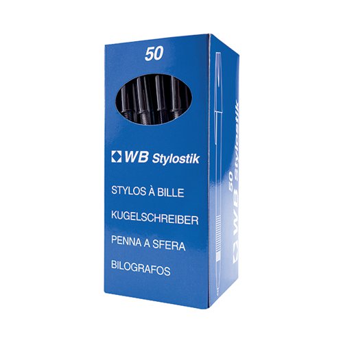 BALL POINT PEN BLACK MEDIUM (PACK OF 50) 0052501/NB