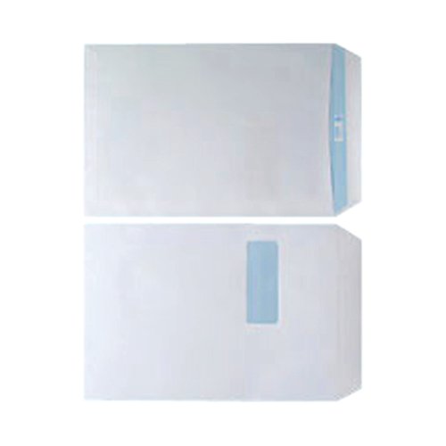 ENVELOPE C4 WINDOW 90GSM WHITE SELF SEAL (PACK OF 250) WX350