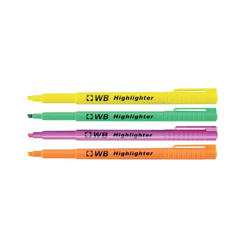 HIGHLIGHTER PENS ASSORTED (PACK OF 4) WX93206