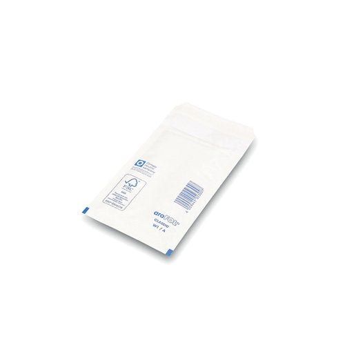BUBBLE LINED ENVELOPES SIZE 1 100X165MM WHITE (200 PACK) XKF