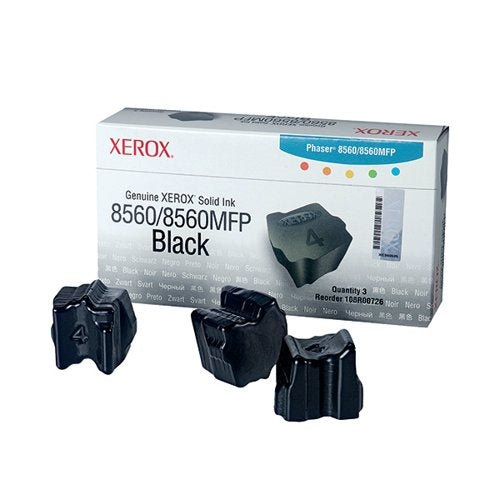 XEROX PHASER 8560 SOLID INK STICK BLACK (PACK OF 3) 108R0072