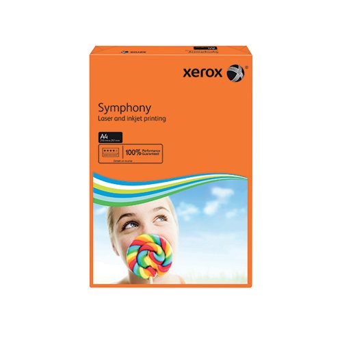 XEROX SYMPHONY 80GSM DEEP TINTS ORANGE A4 PAPER REAM (PACK O