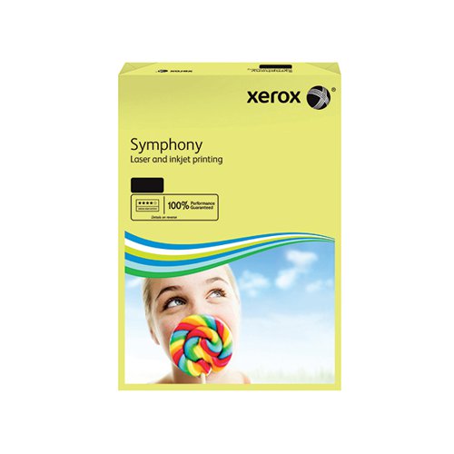 XEROX SYMPHONY A4 PAPER 80GSM PASTEL YELLOW (PACK OF 500) 00