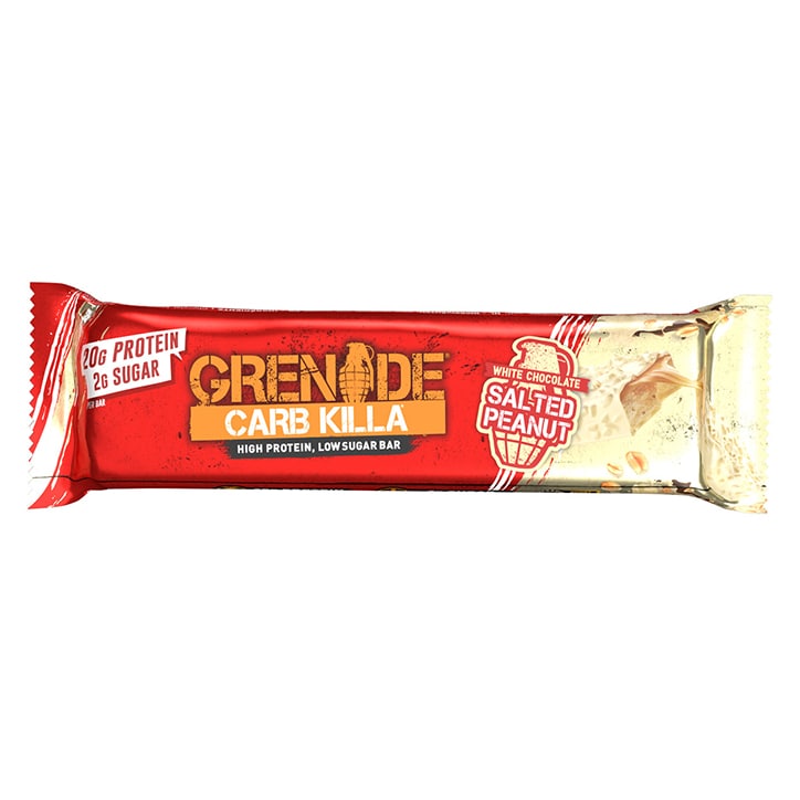 GRENADE CARB KILLA WHITE CHOCOLATE SALTED PEANUT BARS (60g) x 12