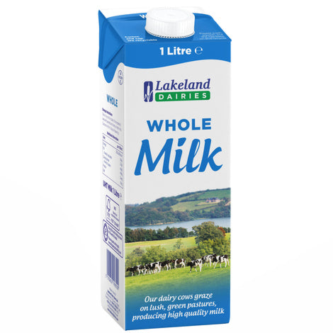 LAKELAND UHT WHOLE MILK 12X1LTR