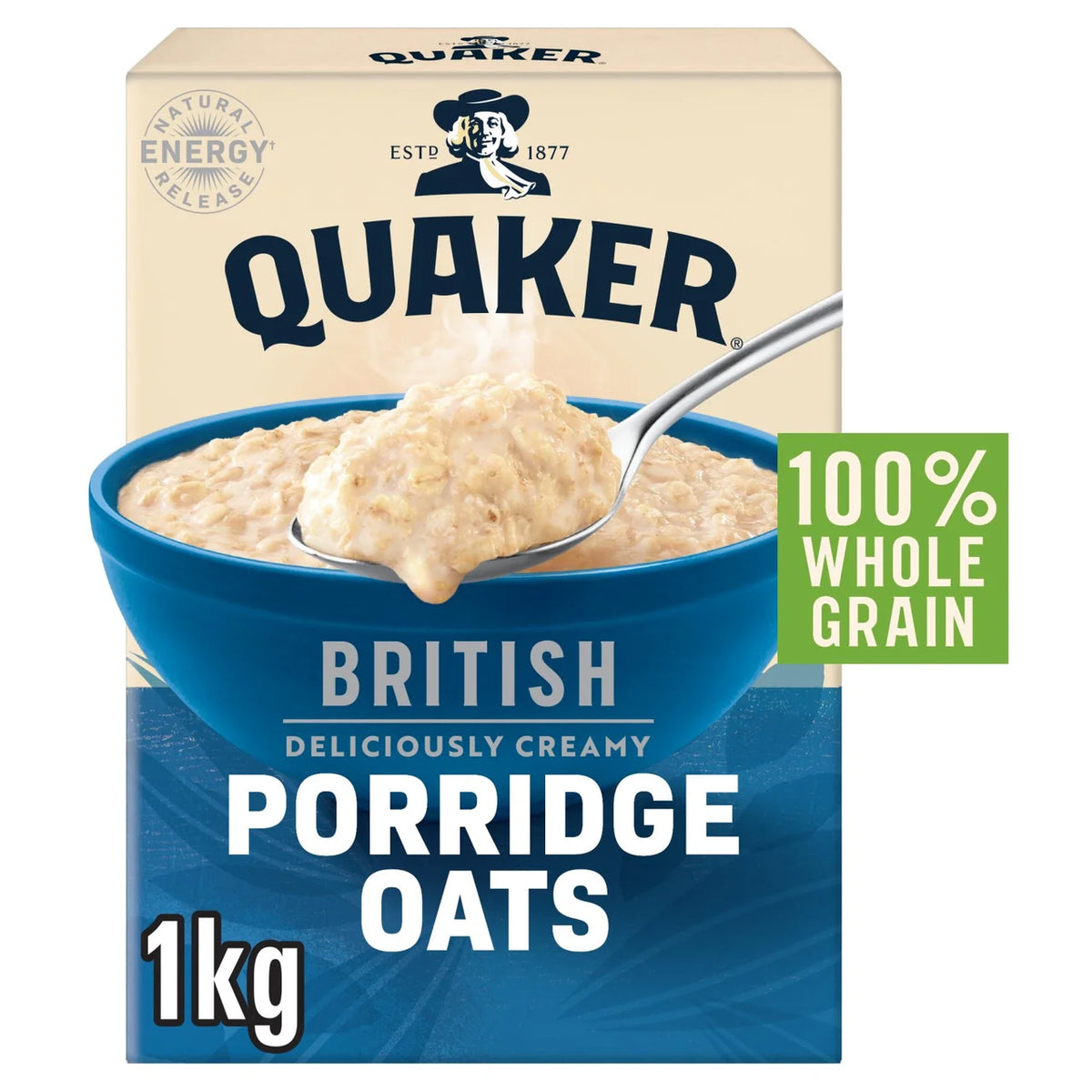 QUAKER ROLLED PORRIDGE OATS 1KG BOX
