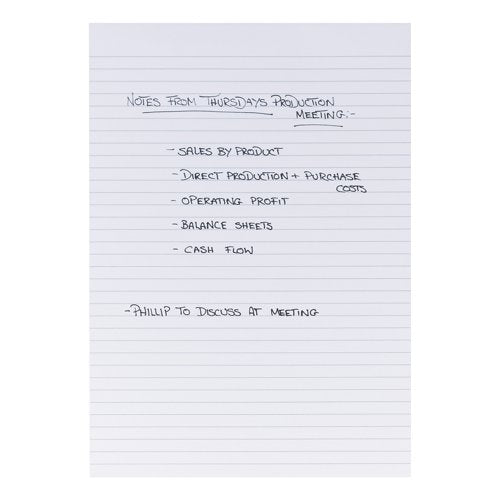 5 STAR OFFICE MEMO PAD HEADBOUND 60GSM RULED 160PP A4 WHITE