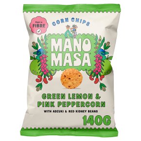 MANOMASA GREEN LEMON & PINK PEPPERCORN CORN CHIPS (40g) x 16