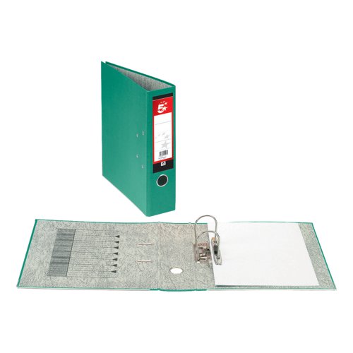 5 STAR OFFICE LEVER ARCH FILE A4 GREEN (PACK OF 10)