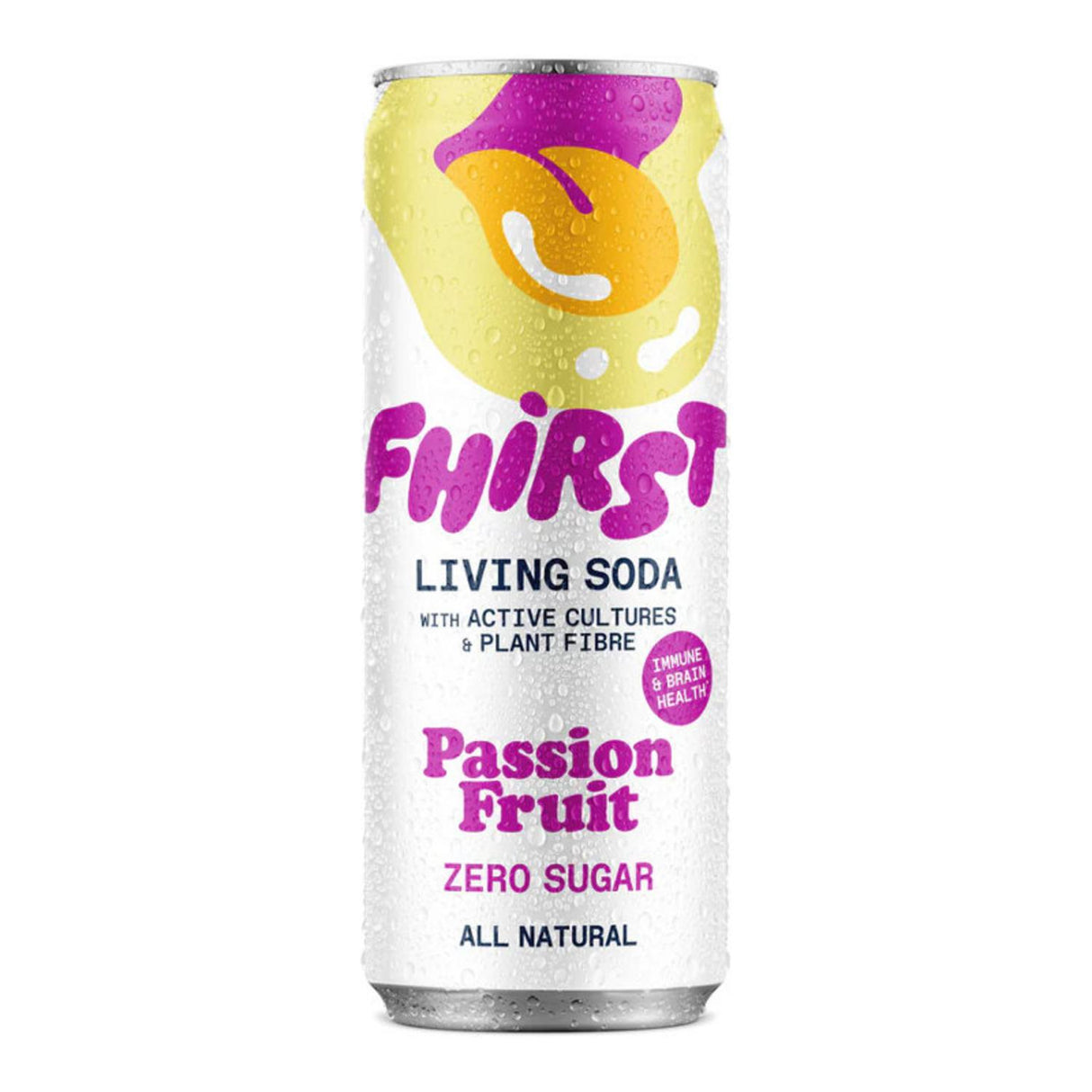 FHIRST LIVING PASSION FRUIT SODA (330ml) x 12