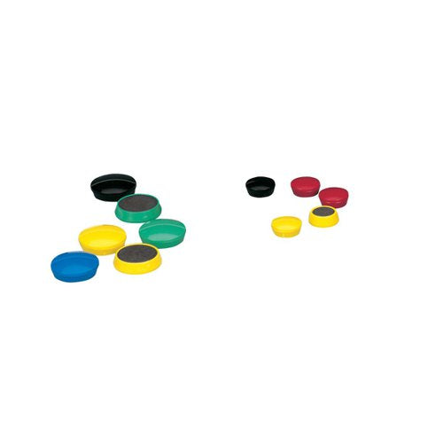 5 STAR OFFICE ROUND PLASTIC COVERED MAGNETS 25MM ASSORTED (P
