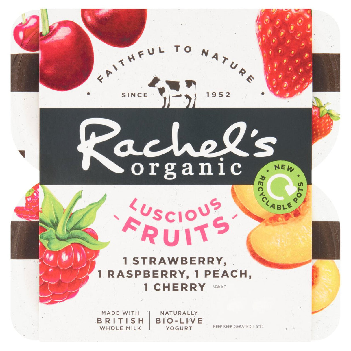 RACHEL'S ORGANIC MULTIPACK LUSCIOUS FRUITS (110g) x 4