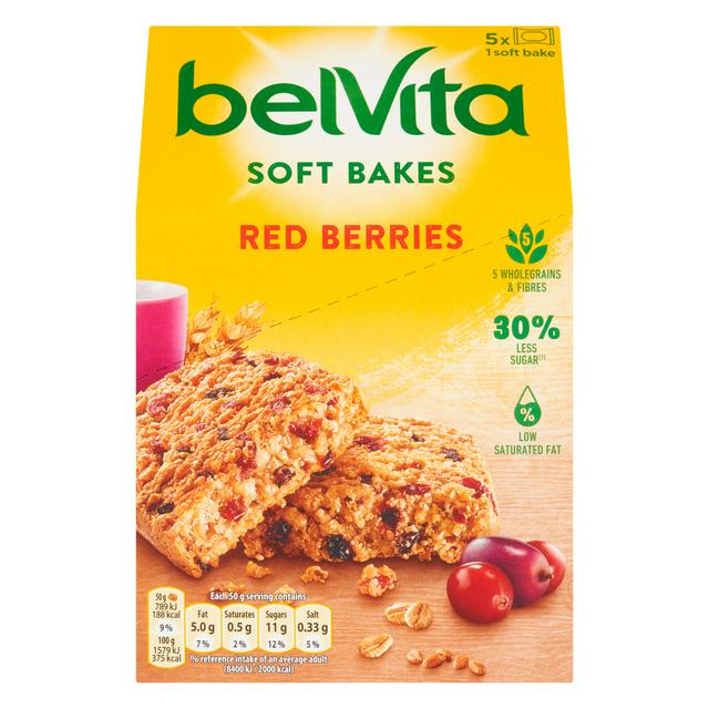 BELVITA SOFT BAKES RED BERRIES FRUITS (50g) x 5