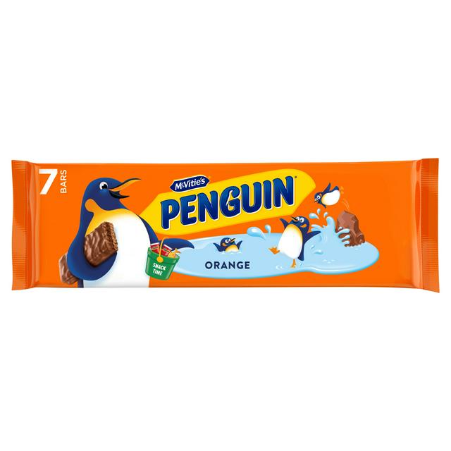 MCVITIES PENGUIN ORANGE BISCUIT BARS (24.6g) x 7