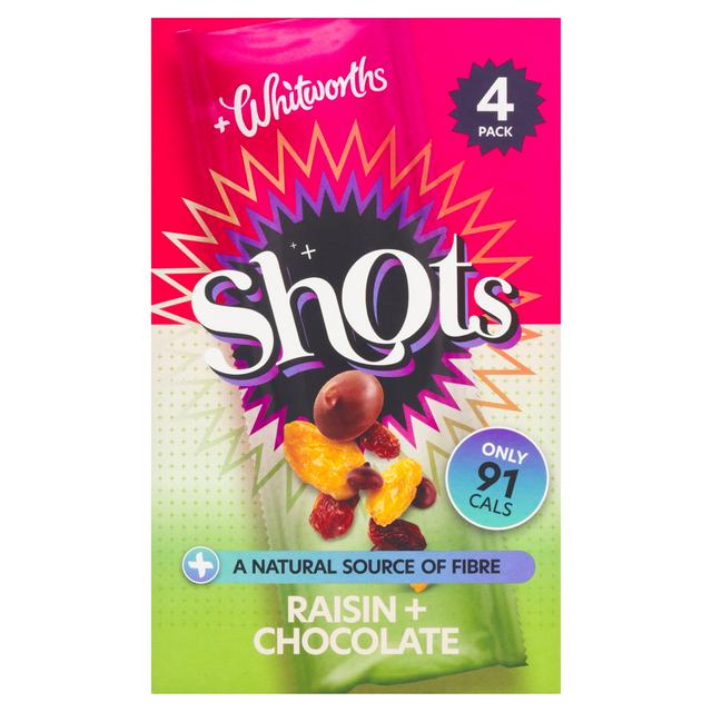 WHITWORTHS RAISIN & CHOCOLATE SHOTS PACK (25g) x 4