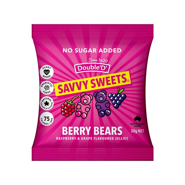 SAVVY SWEETS BERRY BEARS (50g) x 12