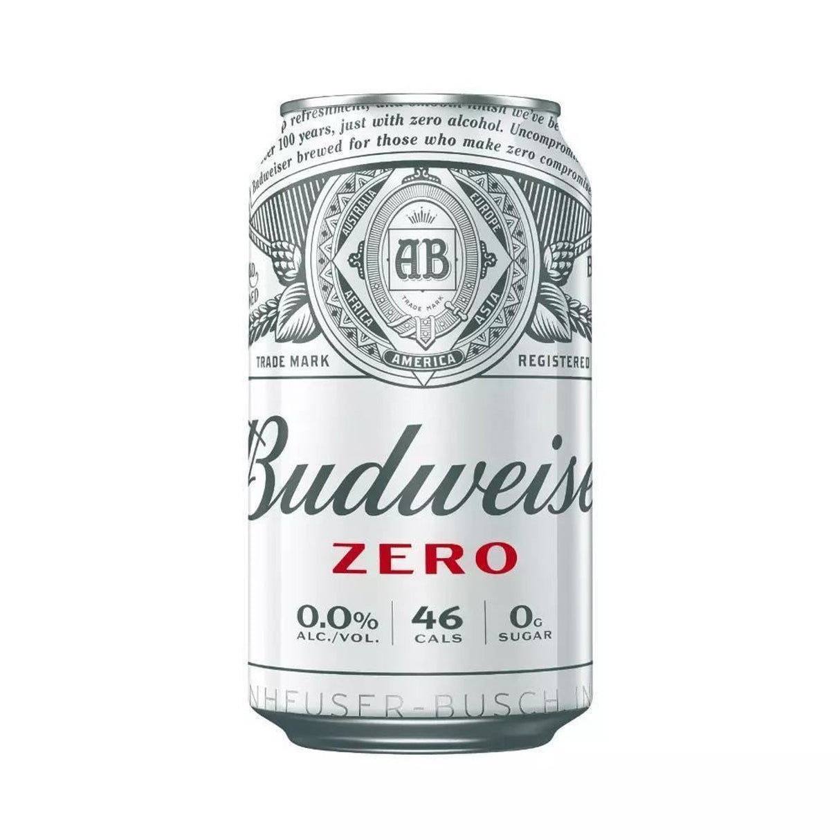 BUDWEISER ZERO 0% ALCOHOL FREE LAGER CANS (330ml) x 4