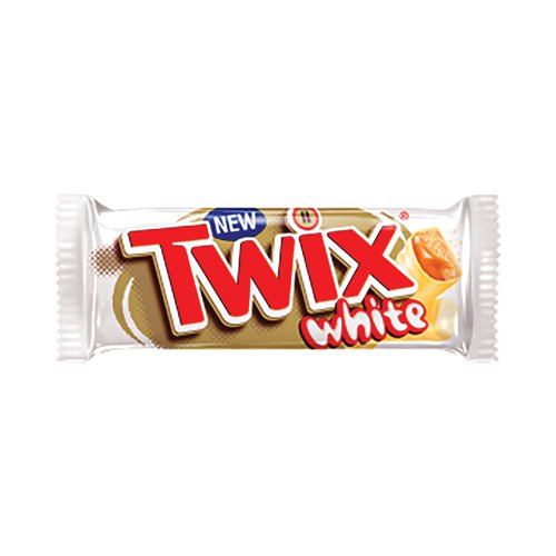 MARS TWIX CARAMEL AND WHITE CHOCOLATE FINGERS BAR (46g) x 20