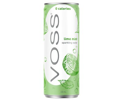 VOSS LIME MINT SPARKLING WATER CANS 10X330ML