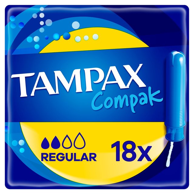 TAMPAX REGULAR APPLICATOR TAMPONS (18 Pack)