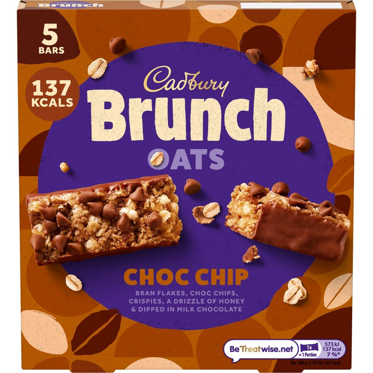 CADBURY CHOC CHIP BRUNCH BAR (32g) x 5