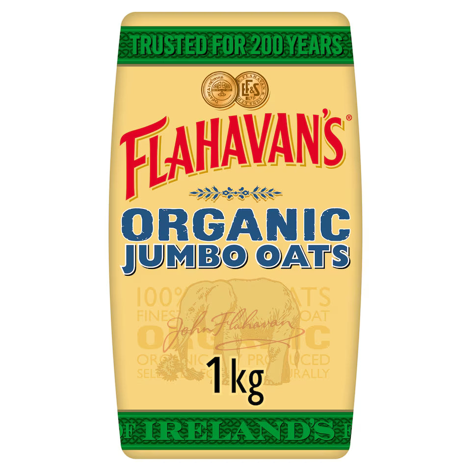 FLAHAVAN'S ORGANIC JUMBO OATS 1KG
