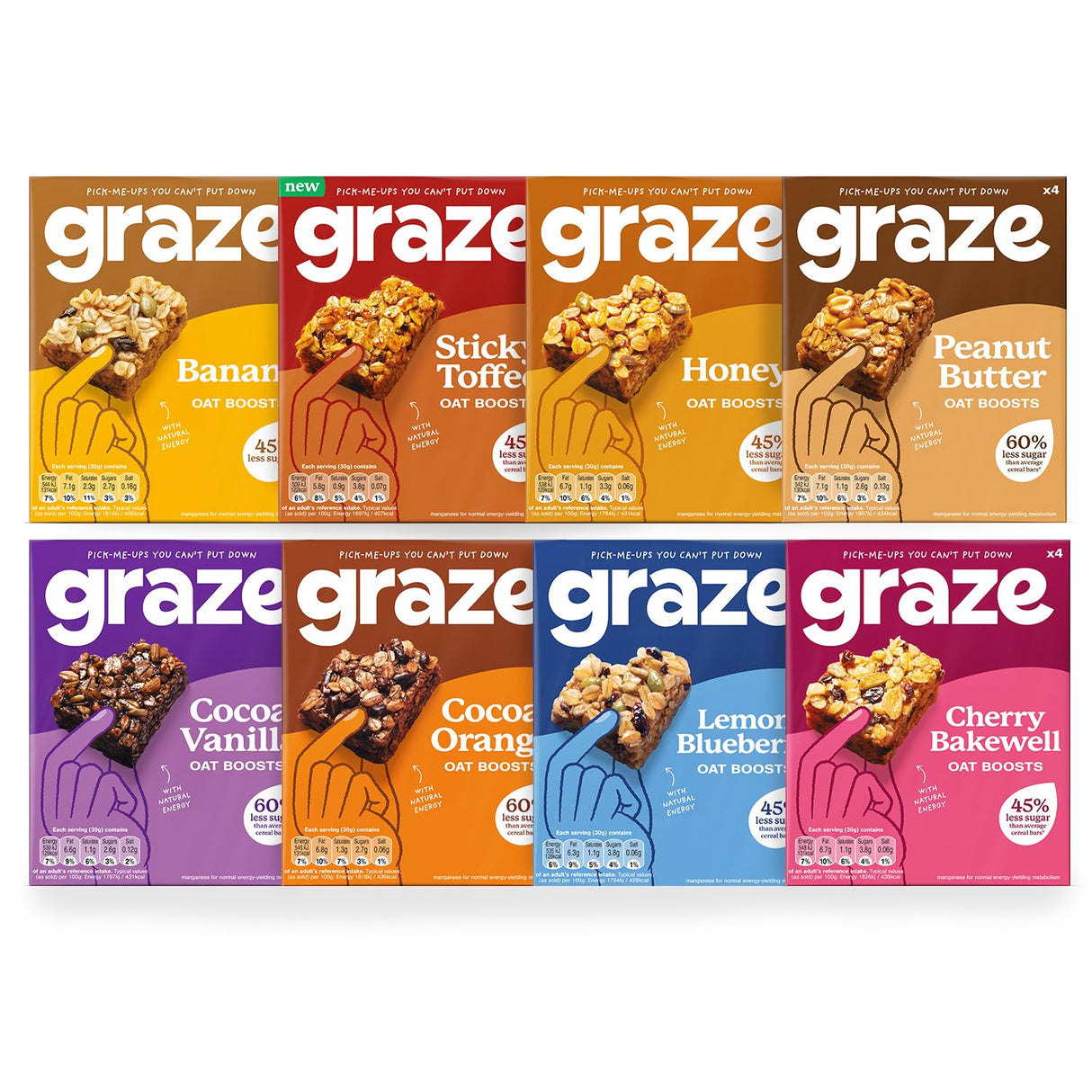 GRAZE OATS SNACKS VARIETY BOX (30g) x 32