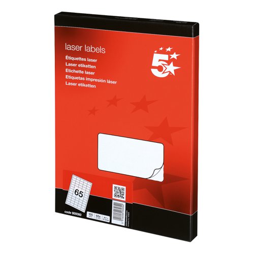 5 STAR OFFICE MULTIPURPOSE LABELS LASER COPIER INKJET 38.1X2