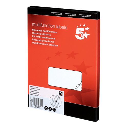 5 STAR OFFICE MULTIPURPOSE LABELS LASER COPIER INKJET 105X35