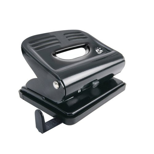 5 STAR OFFICE PUNCH 2HOLE PLASTIC BASE METAL HANDLE CAPACITY