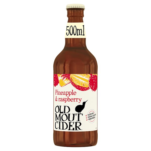 OLD MOUT CIDER PINEAPPLE & RASPBERRY BOTTLE (500ml) x 12