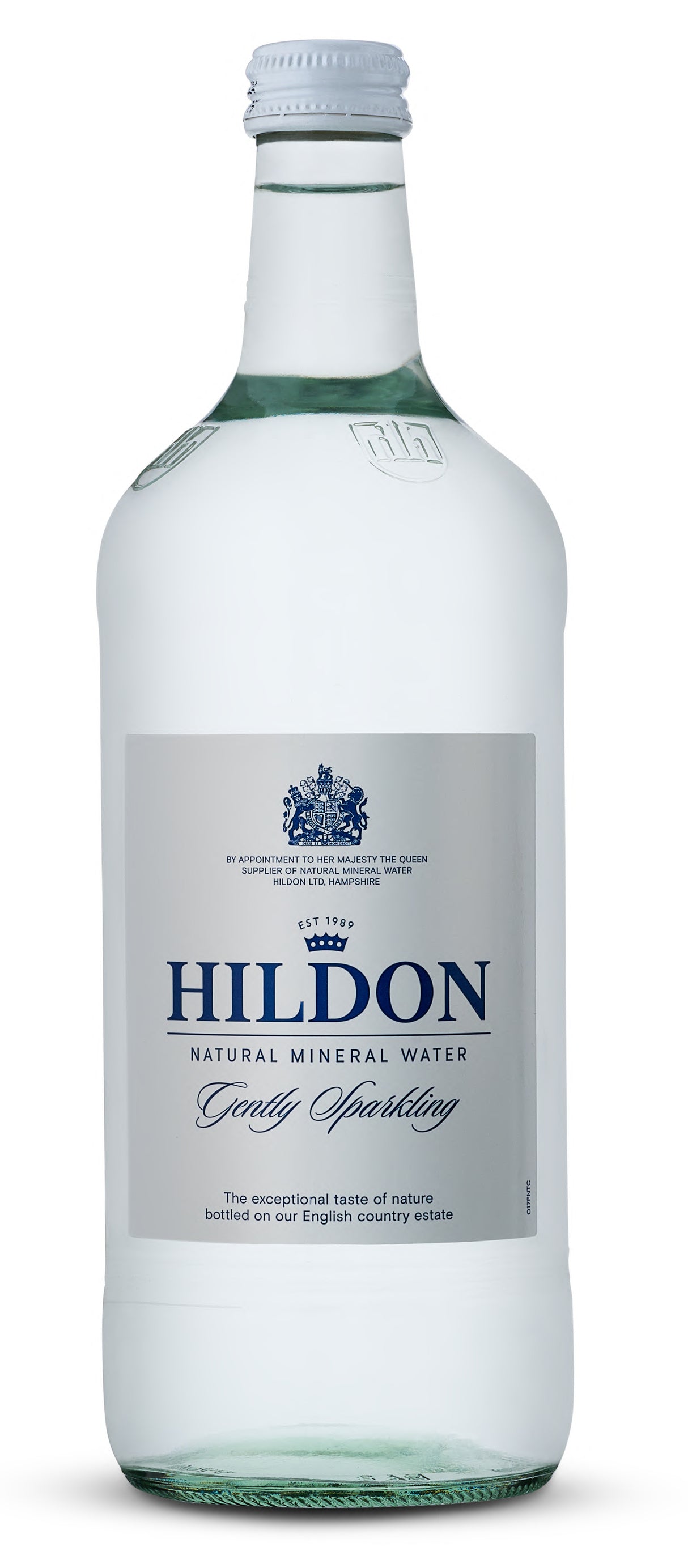 HILDON MINERAL WATER SPARKLING - CLEAR GLASS BOTTLES (750ml) x 12