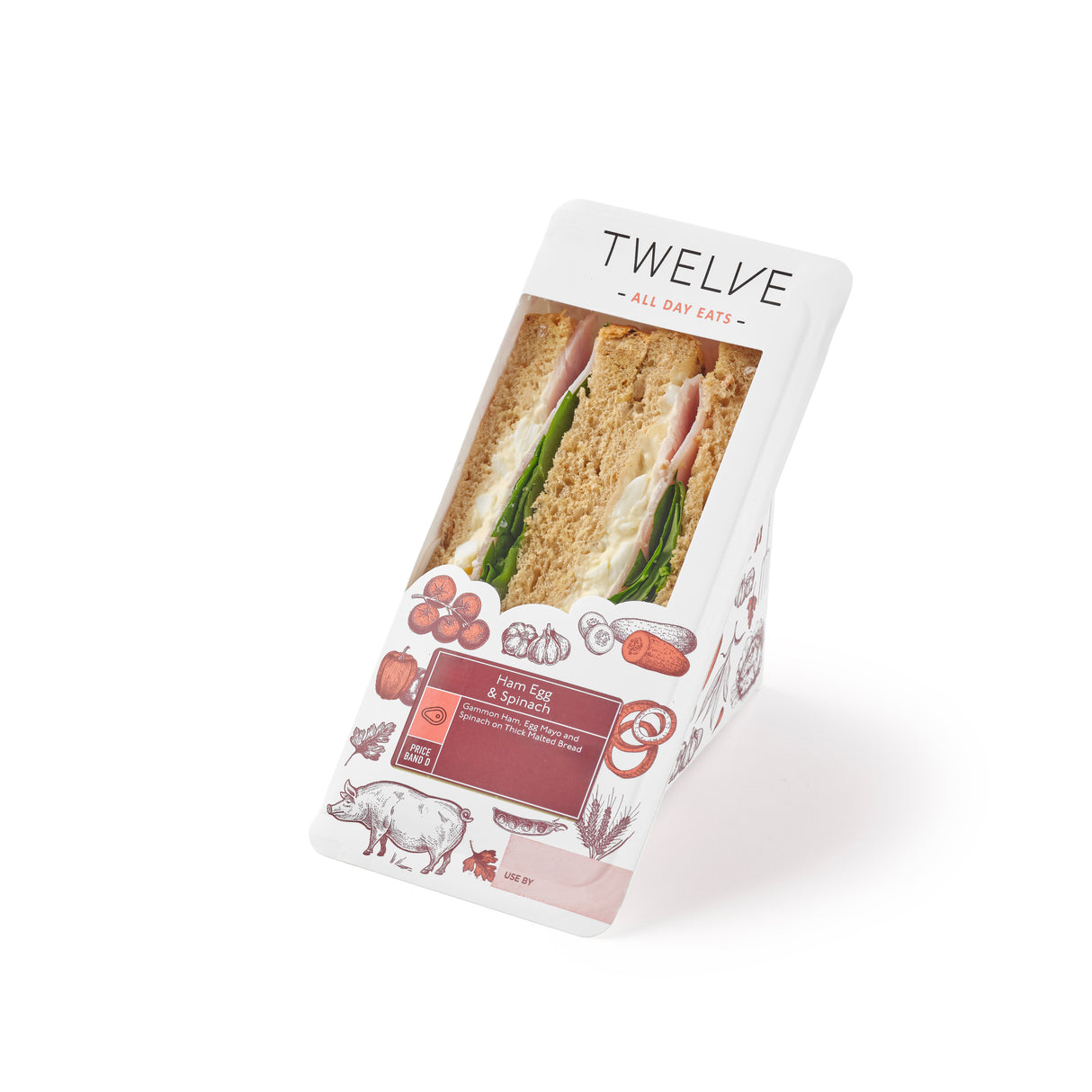 HAM, EGG & SPINACH SANDWICH (4 Pack)