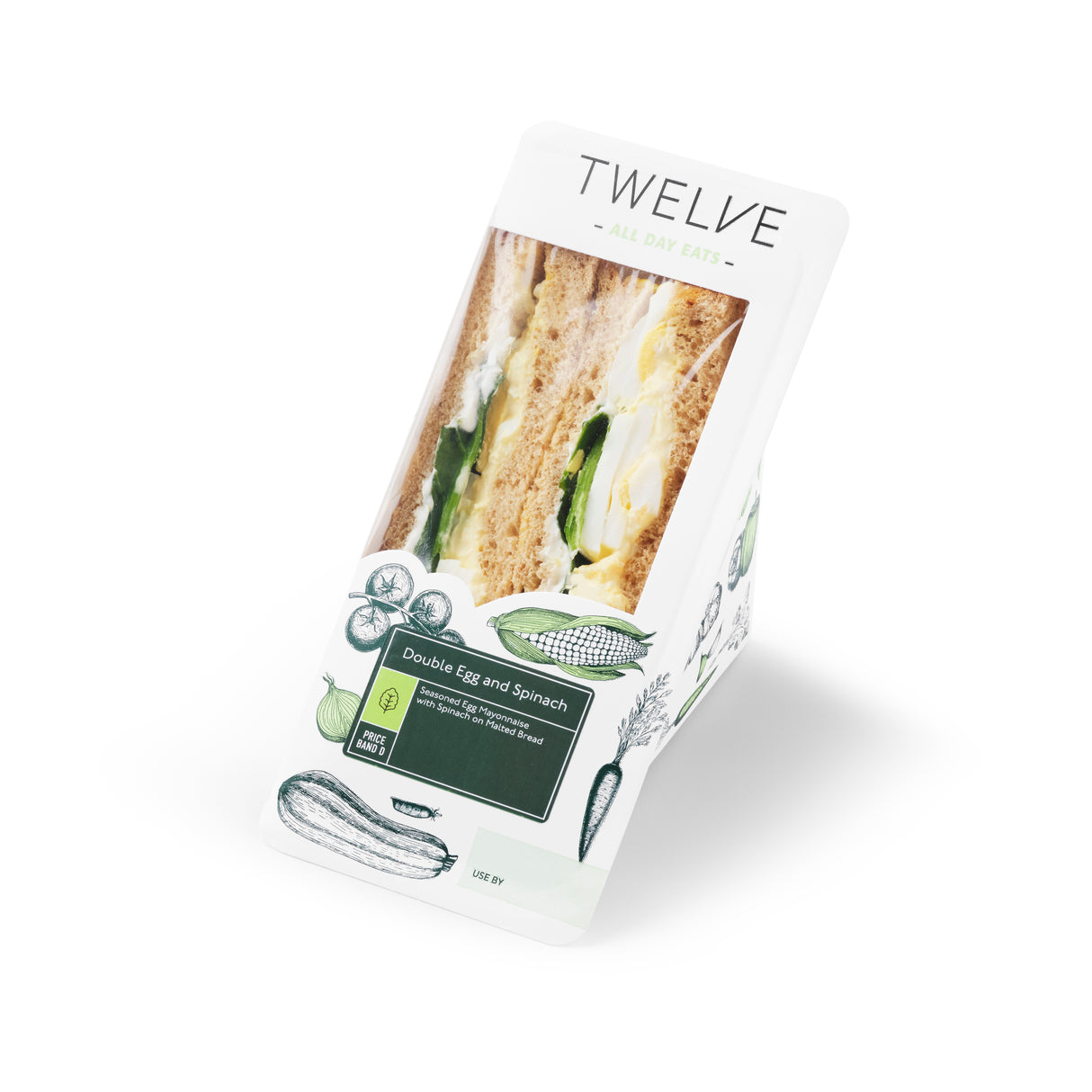 DOUBLE EGG AND SPINACH SANDWICH