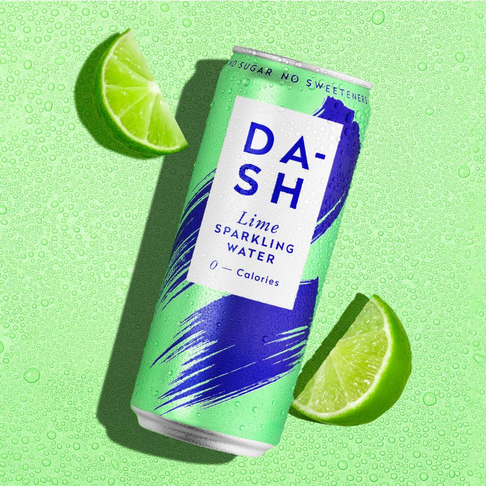 DASH SPARKLING LIME CANS (330ml) x 12