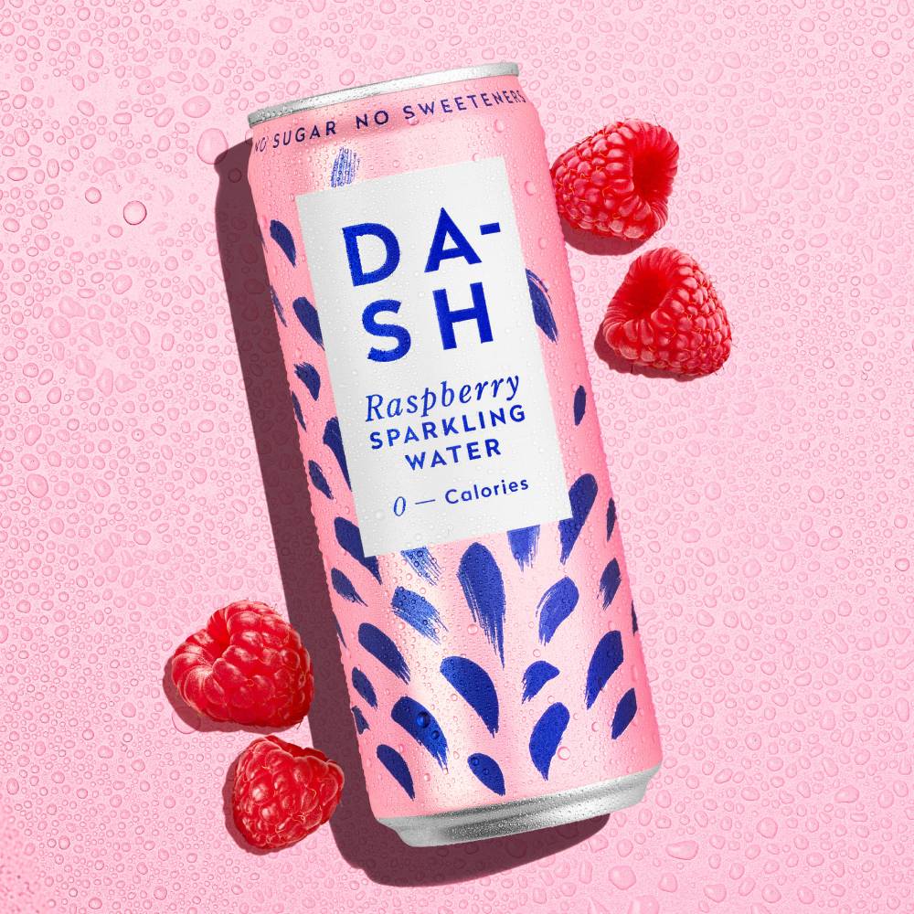 DASH SPARKLING RASPBERRY CANS (330ml) x 12