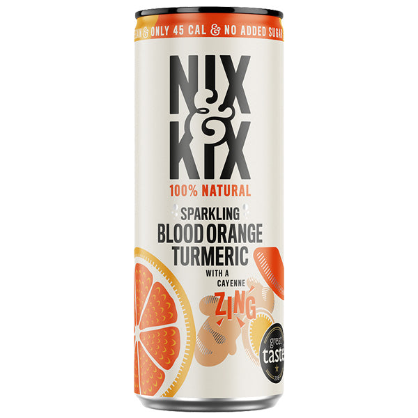 NIX & KIX BLOOD ORANGE & TURMERIC (250ml) x 12