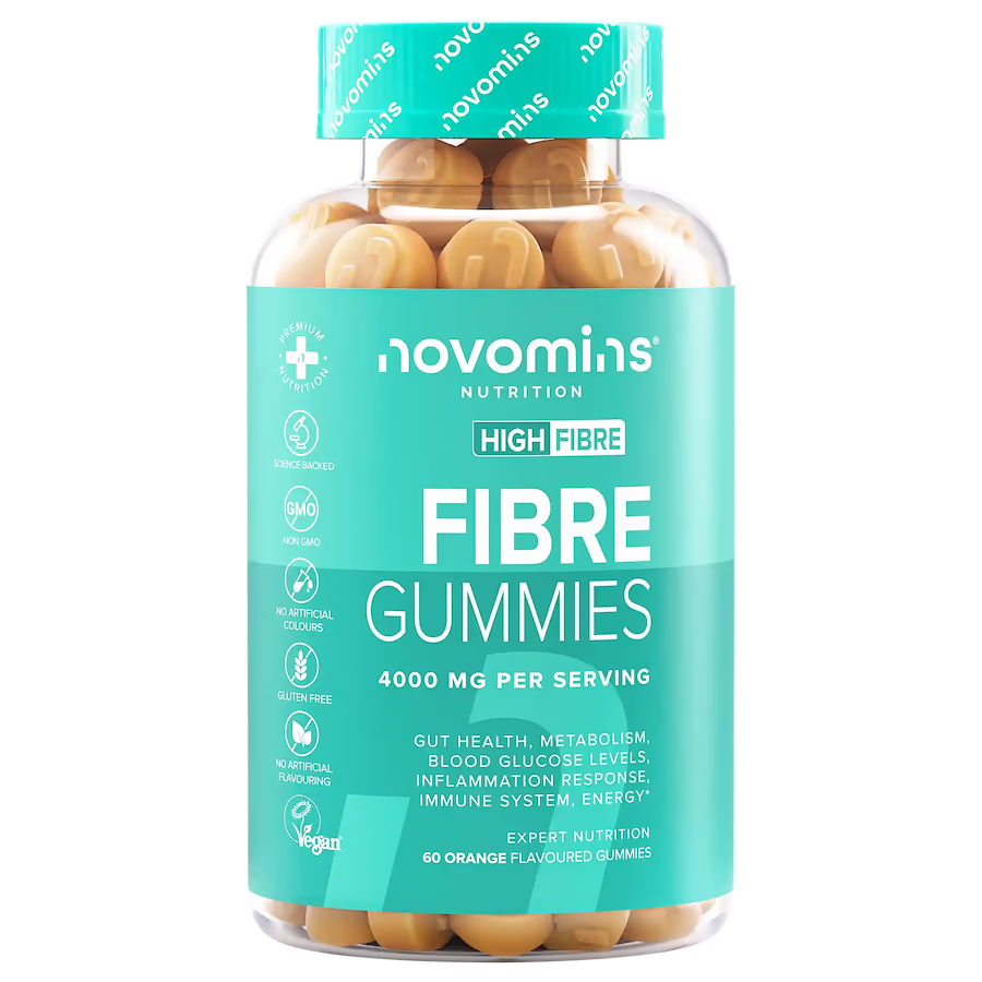 NOVOMINS FIBRE GUMMIES INULIN & CALCIUM SUPPLEMENT X60